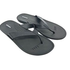 Okabashi Sandals Flip Flops Black Comfort Made USA Size L Women